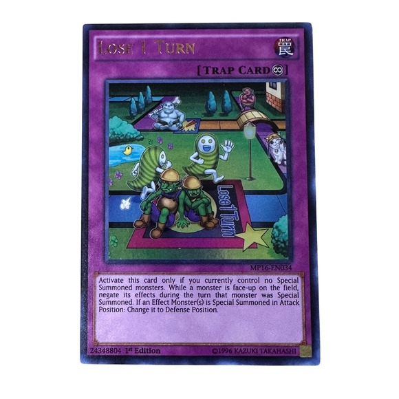 YuGiOh! Lose 1 Turn MP16-EN034 1st Edition Mega Pack Card Trap MP/LP - Picture 1 of 2